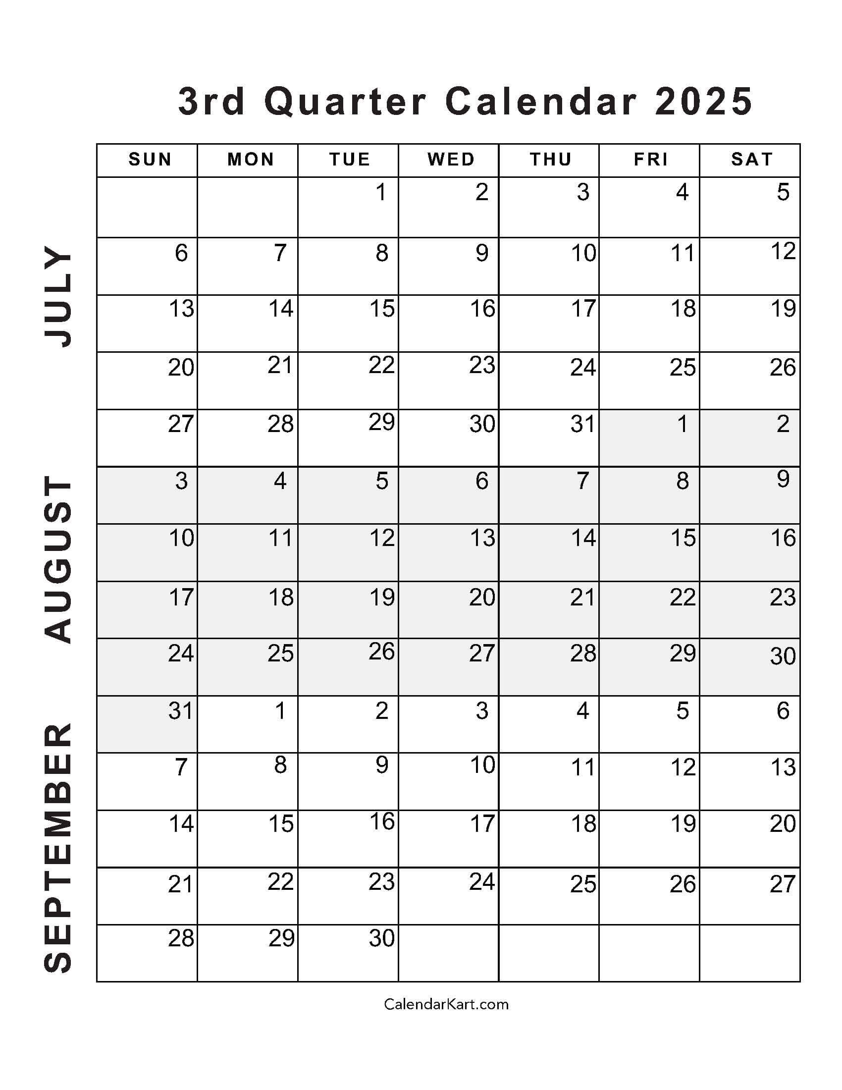 August And September 2025 Calendar
