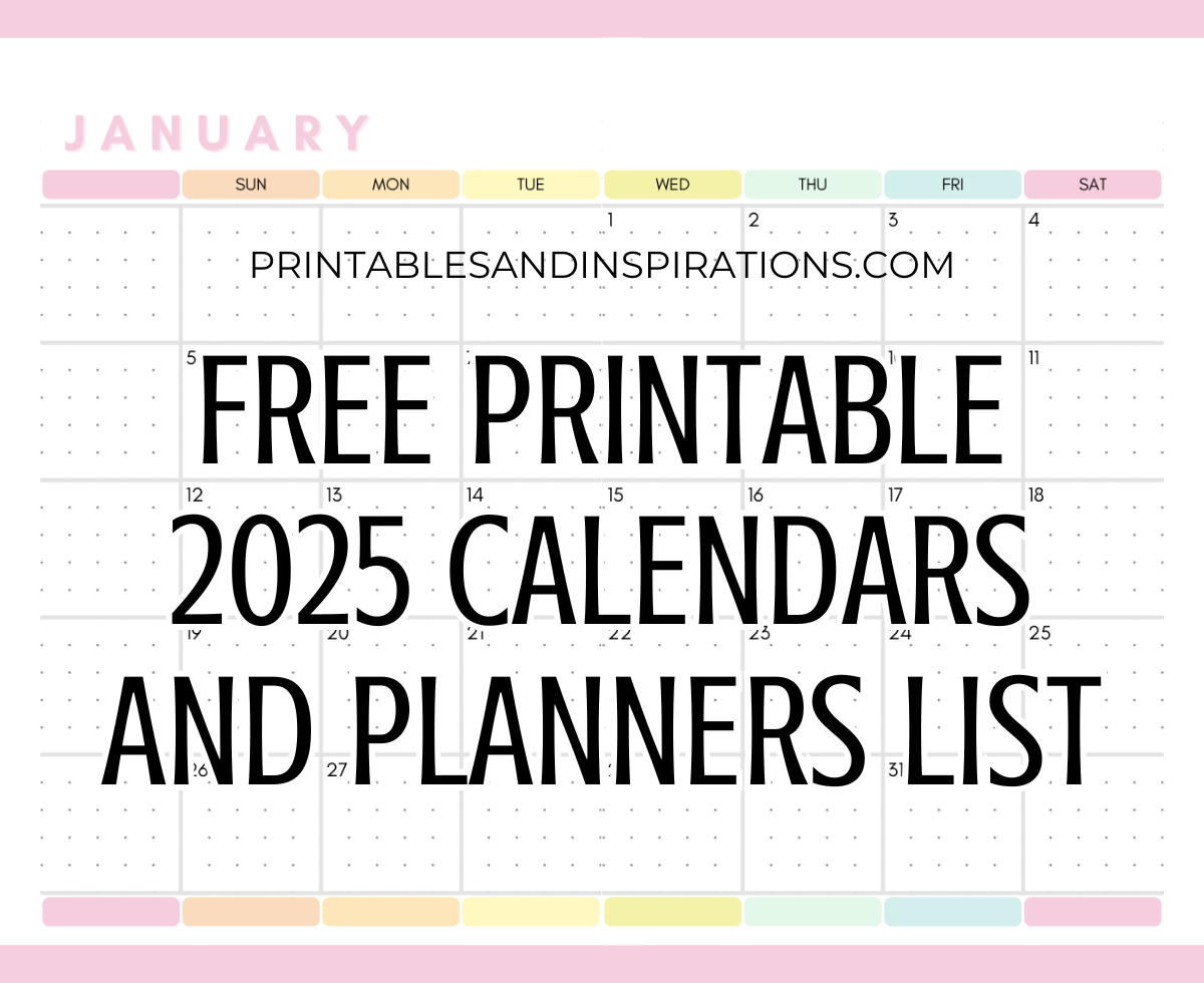 Free Printable Blank Calendar For 2025