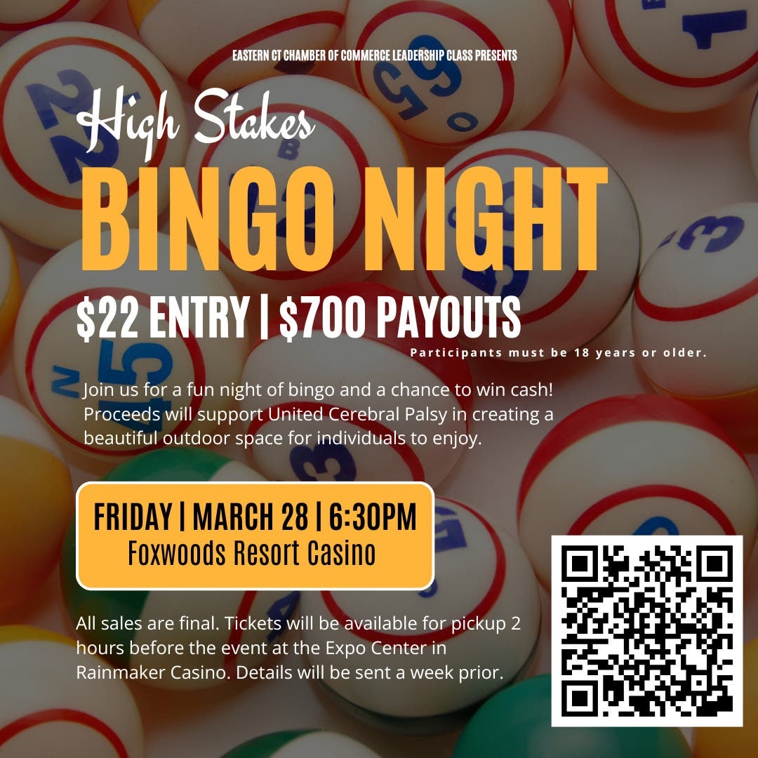 Mar 28 Bingo Fundraiser For United Cerebral Palsy Norwich CT 