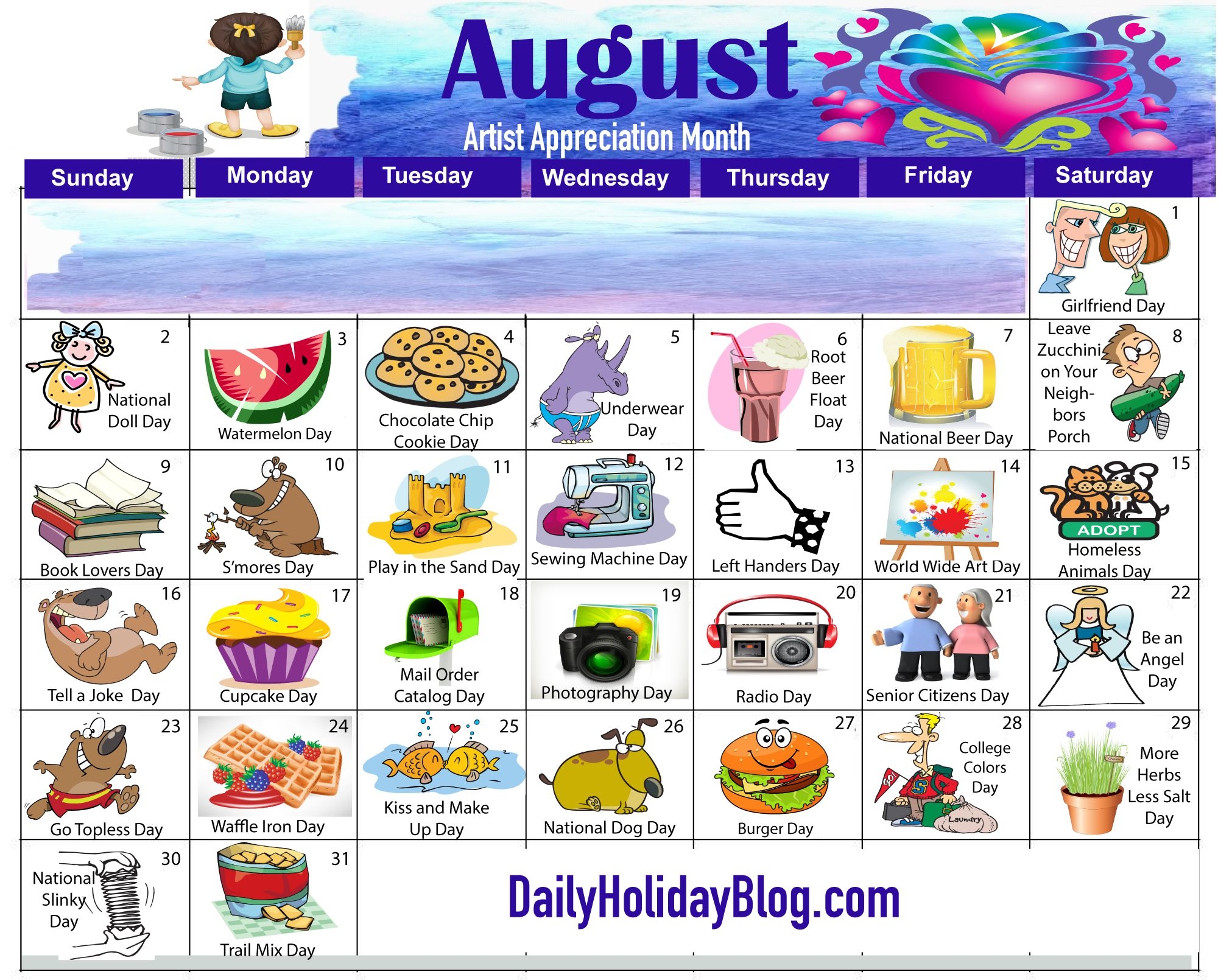 National Day Calendar August 2021 2025 Www alhudapk