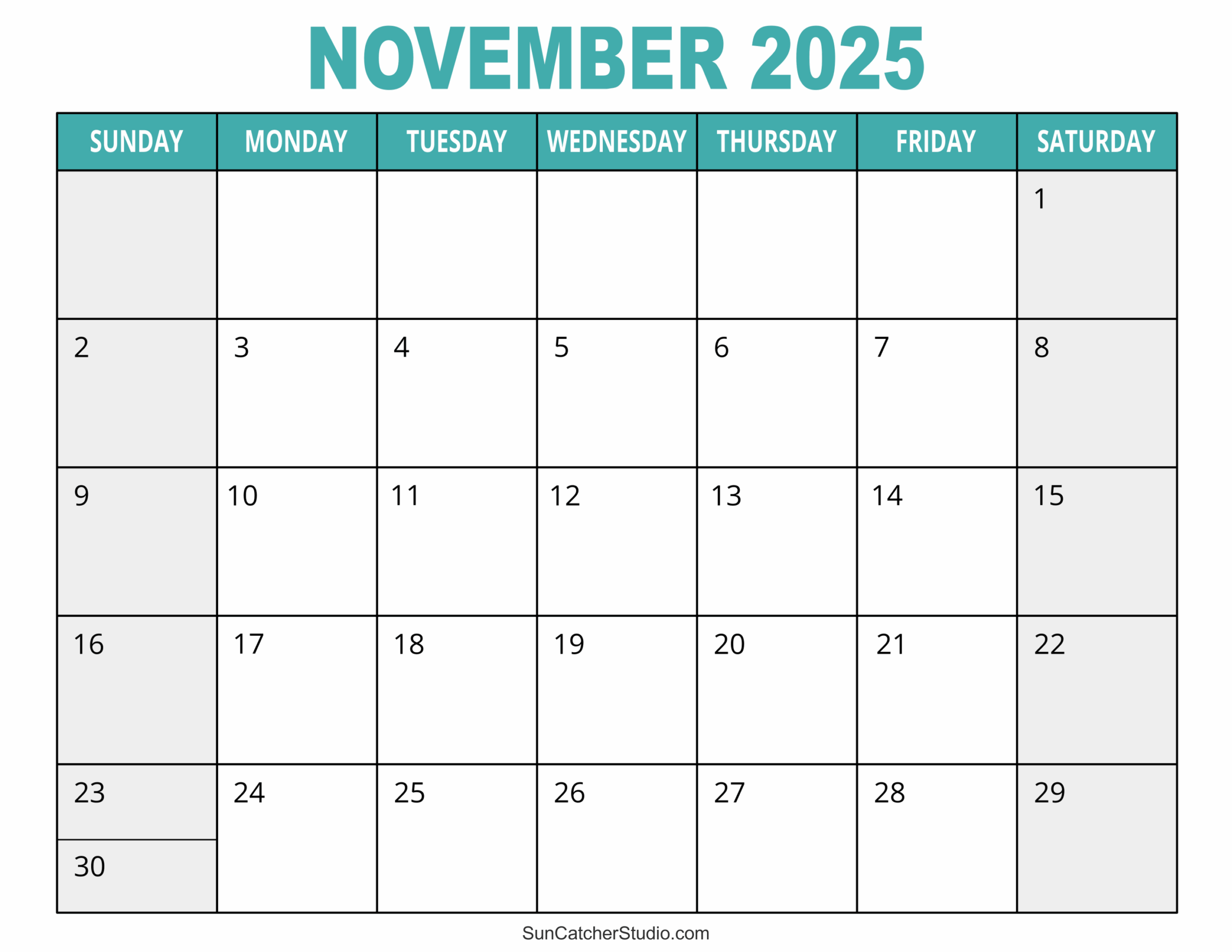 November 2025 Appoinment Calendar Pages Printable