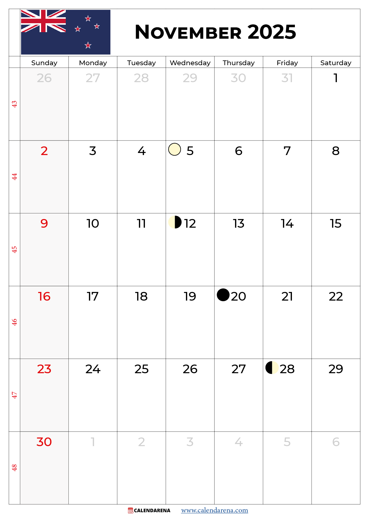 November 2025 Calendar NZ Complete Planning Guide