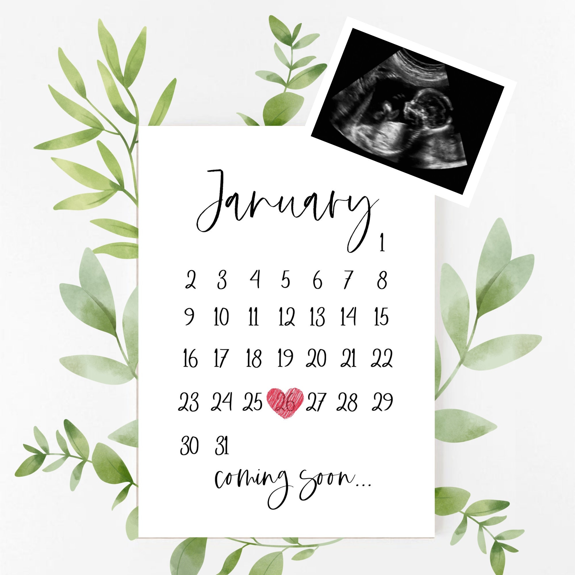 November 2025 Pregnancy Announcement Printable November Calendar Pregnancy Announcement Printable Pregnancy Announcement Digital Etsy