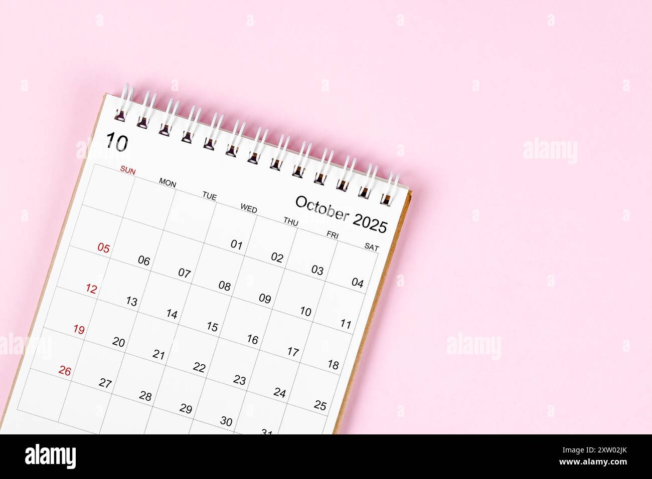 Pink October 2025 Calendar