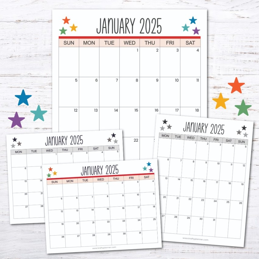 Free Printable 2025 Calendar No Downloads