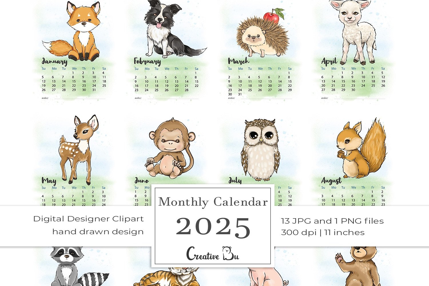 Free Printable 2025 Calendar Cartoons