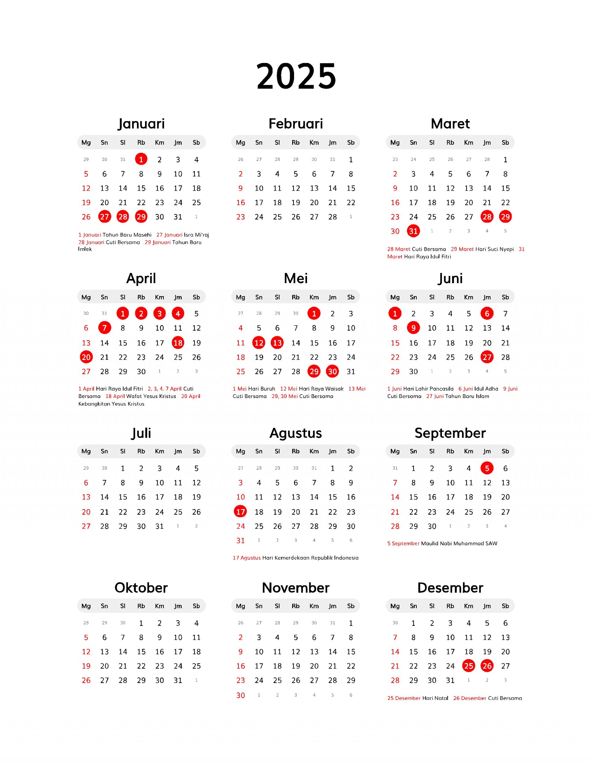 Free Printable 2025 Calendar With Uae Holidays