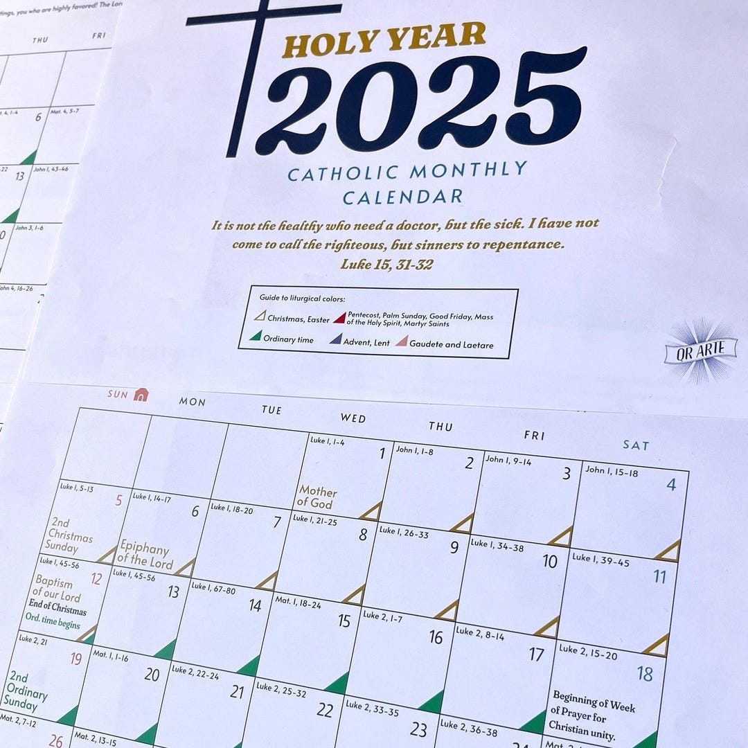 Catholic Calendar 2025 Printable