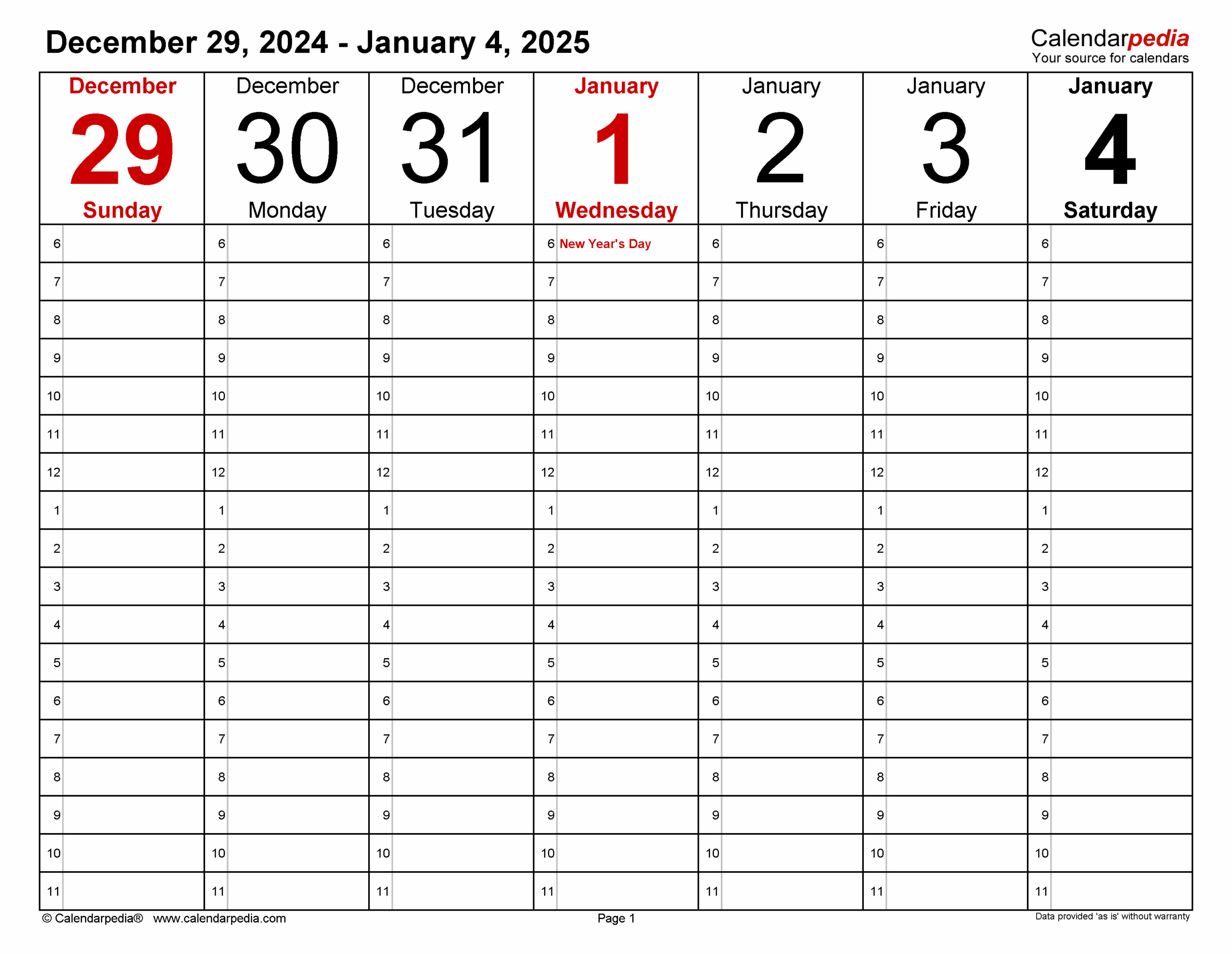 Weekly Calendars 2025 For Word 12 Free Printable Templates