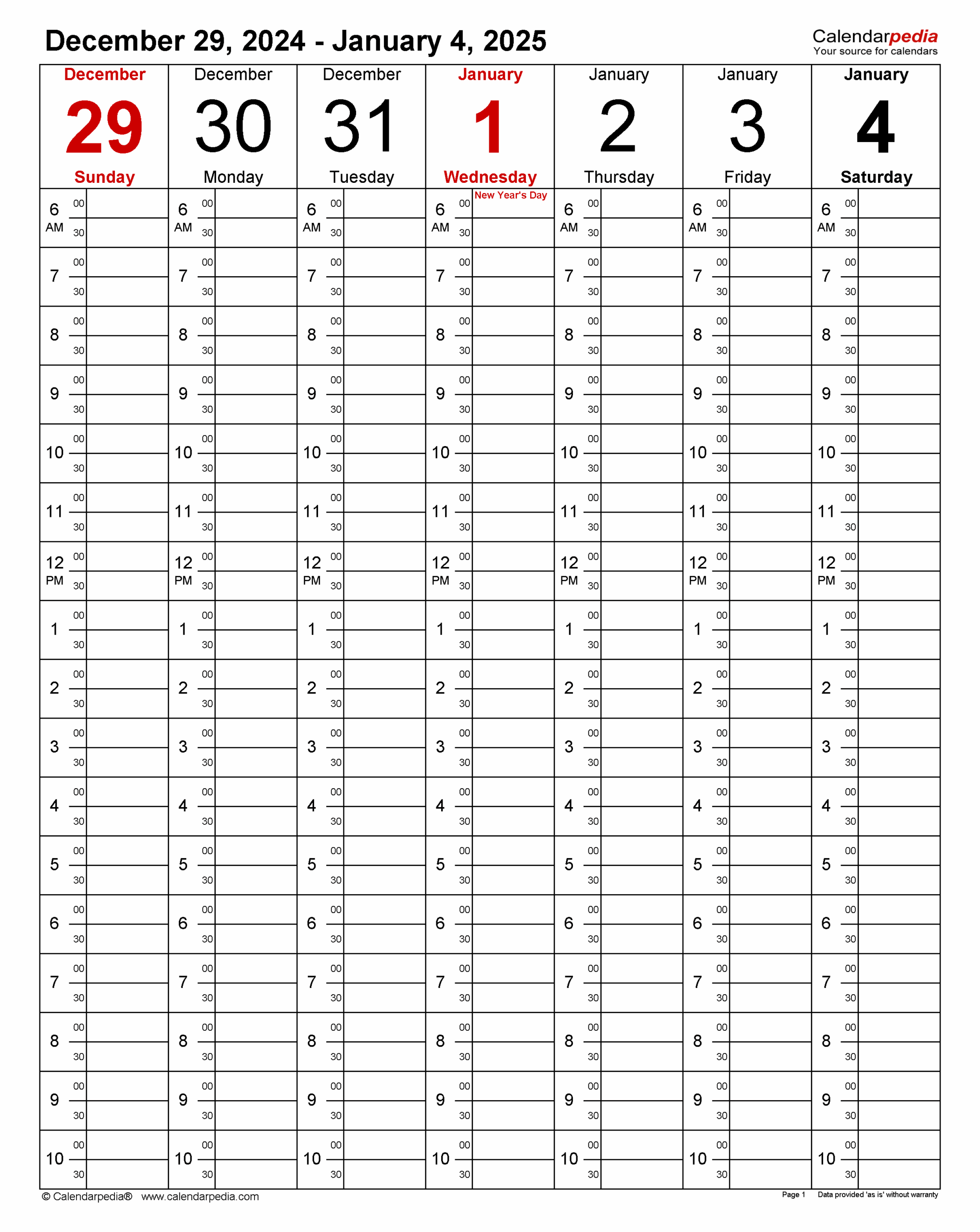 Weekly Calendars 2025 For Word 12 Free Printable Templates