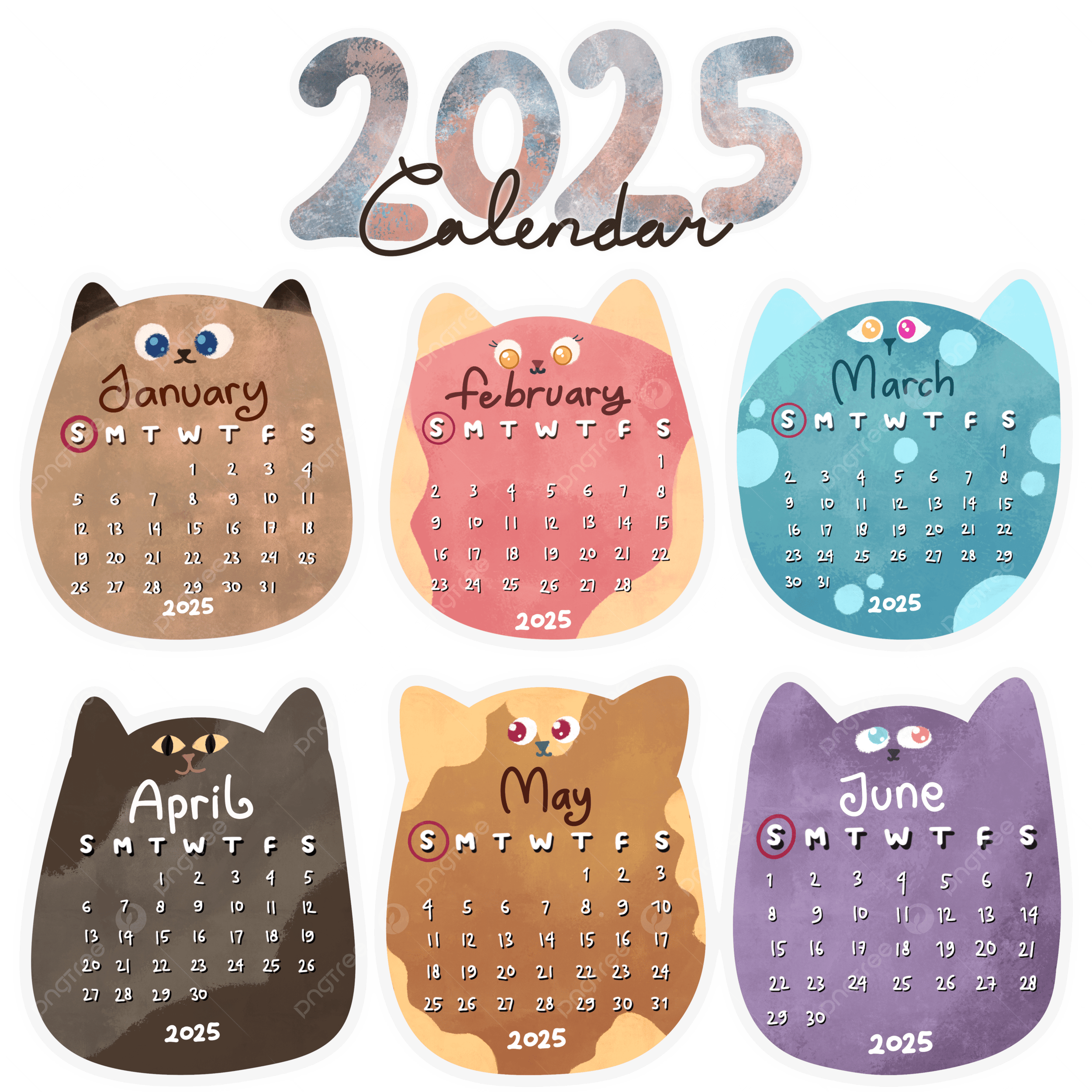 Free Printable 2025 Monthly Calendar Cute Pictures