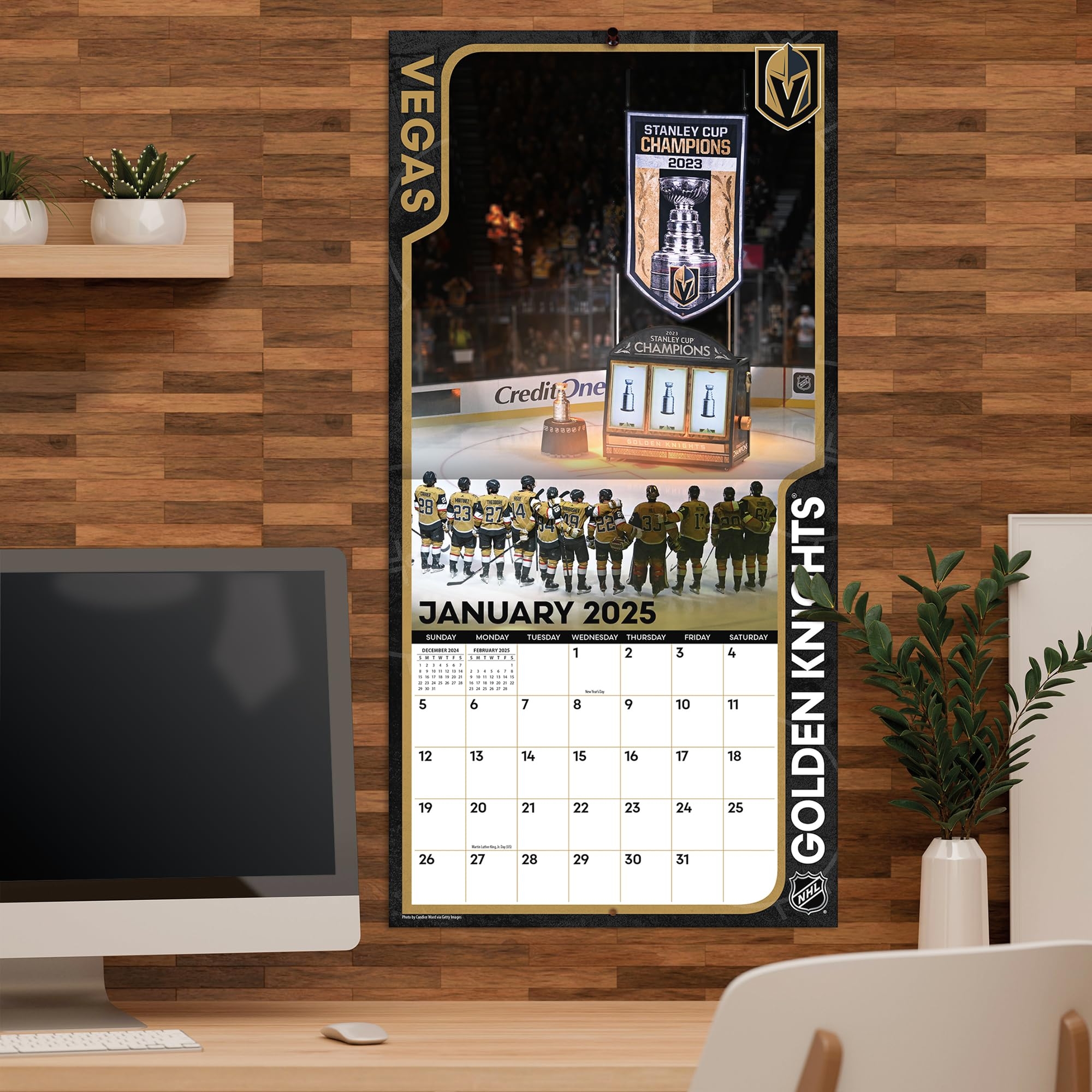 Amazon TURNER SPORTS Vegas Golden Knights 2025 12x12 Team Wall Calendar 25998012131 Turner Licensing Office Products