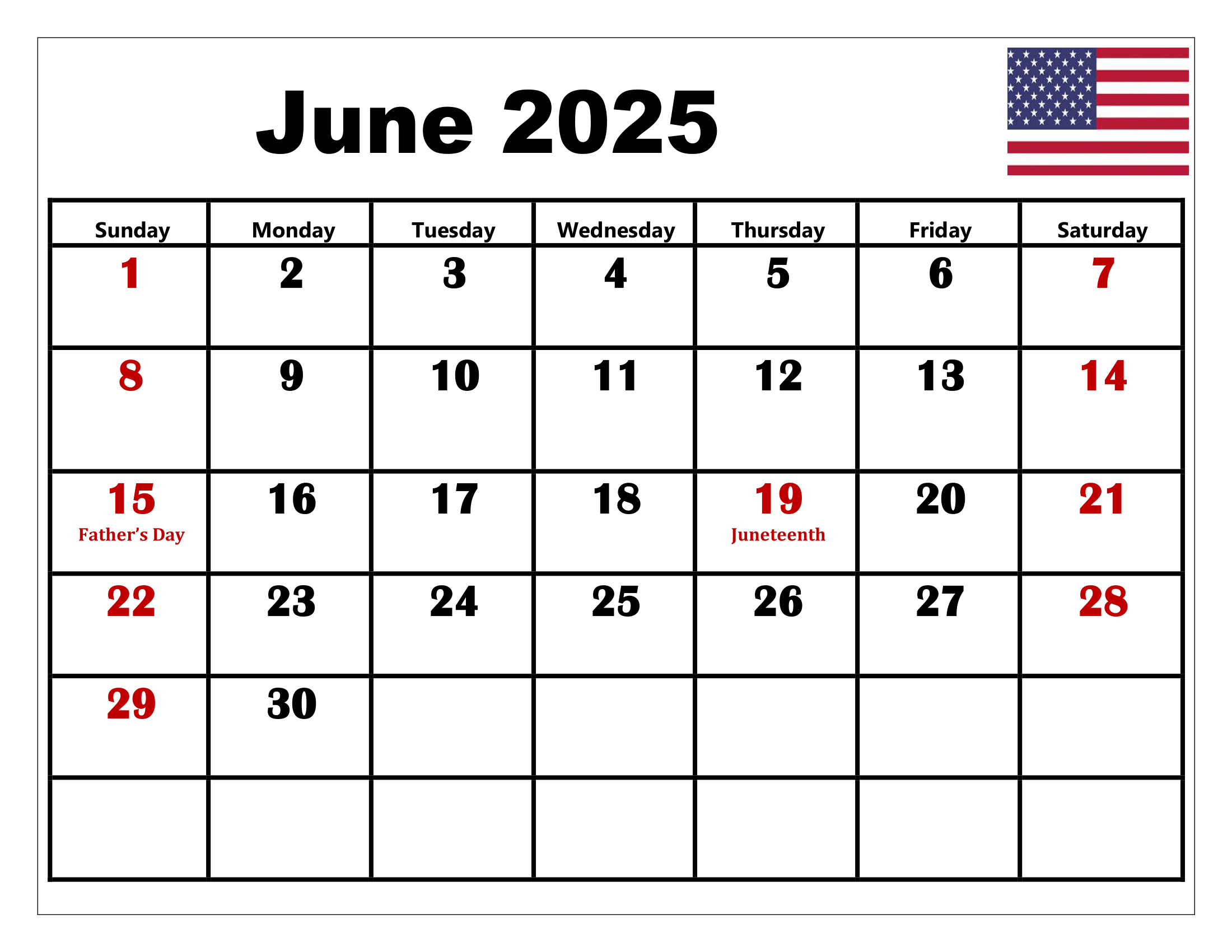 June 2025 July 2025 Calendar