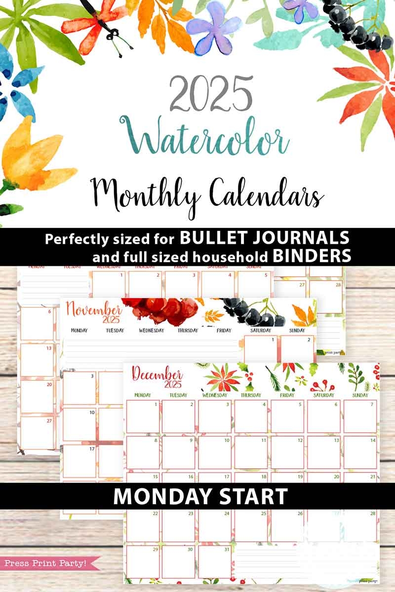 November 2025 Calendar Binder Printable