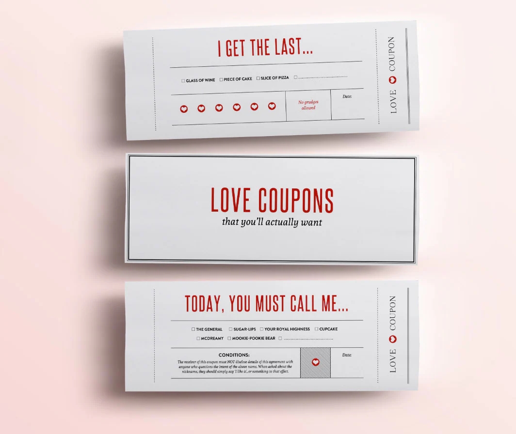 Fun Love Coupon Book Gift For Her 12 Funny Printable Coupons For Boyfriend Girlfriend Anniversary Valentines Day Gift For Him PDF Etsy